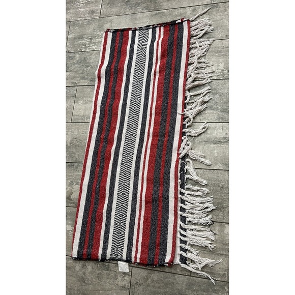 Authentic Falsa Blanket Traditional Woven Made In India Southwestern Boho Aztec - Picture 3 of 5